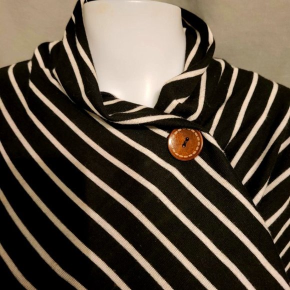 Striped wrap sweater by Bobeau - Picture 3 of 6